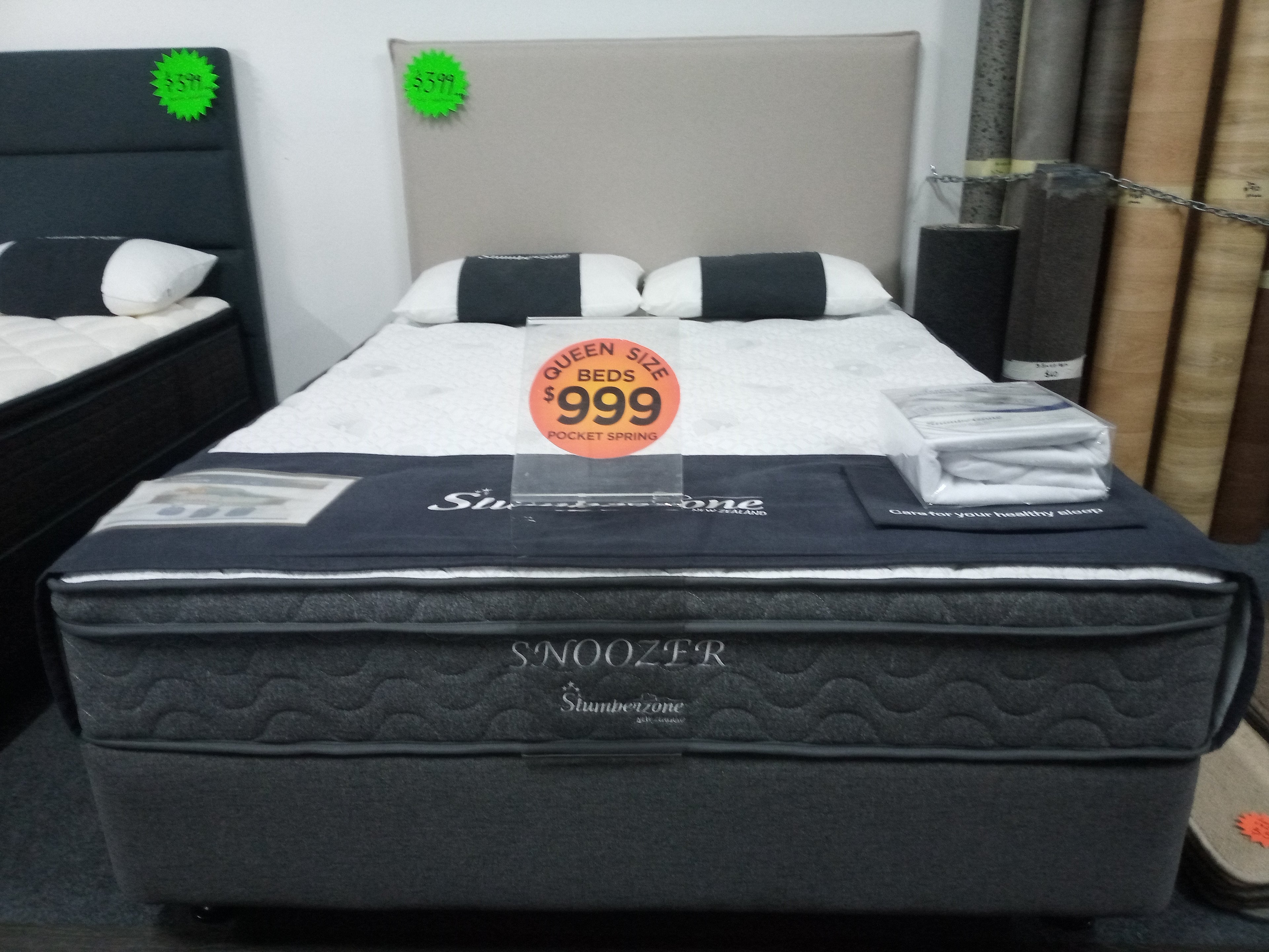 Slumberzone Snoozer Pocketspring Medium Queensize Mattress and Base