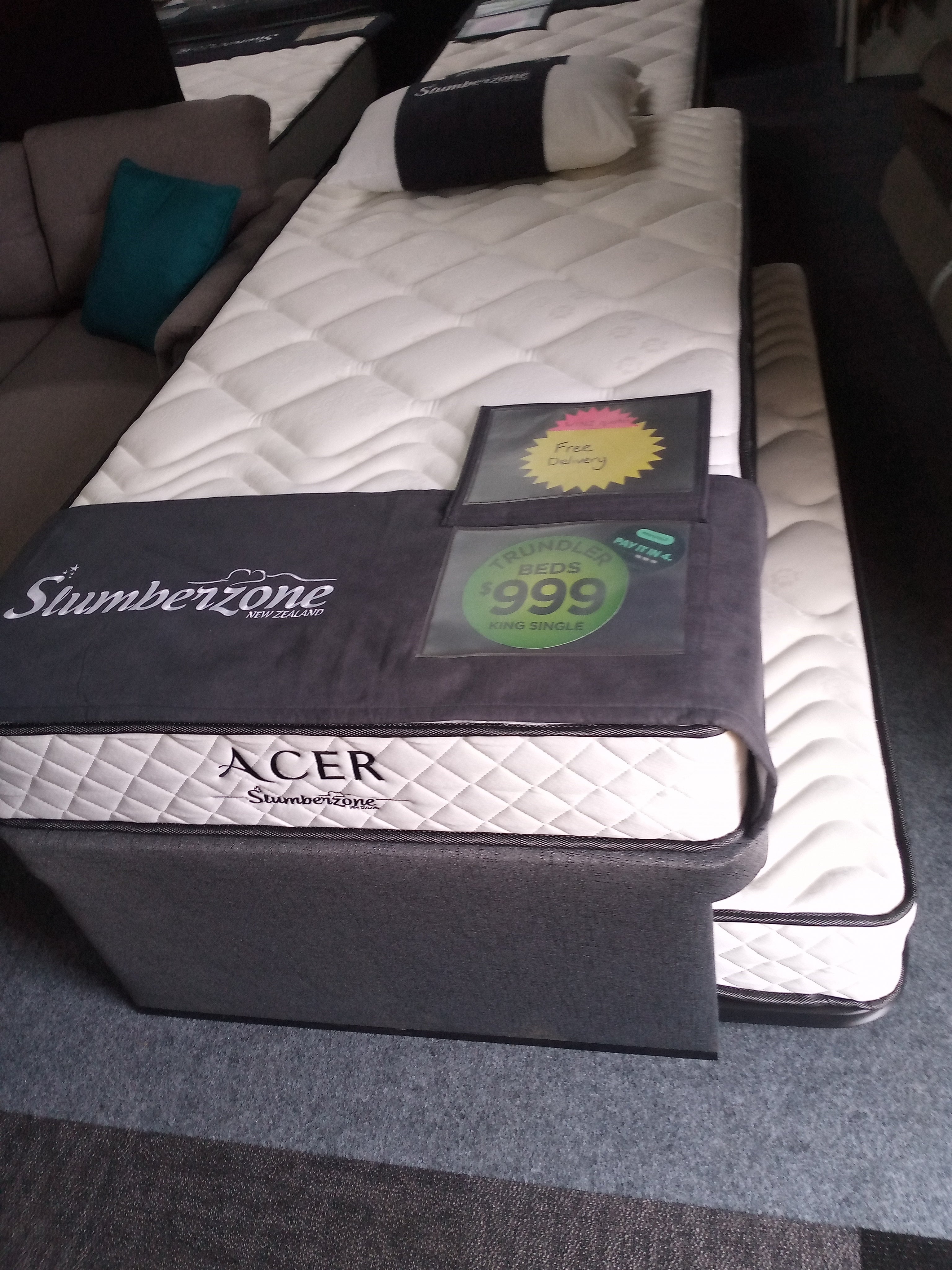 Slumberzone Acer Innersprung Medium King Single Trundler Bed Set